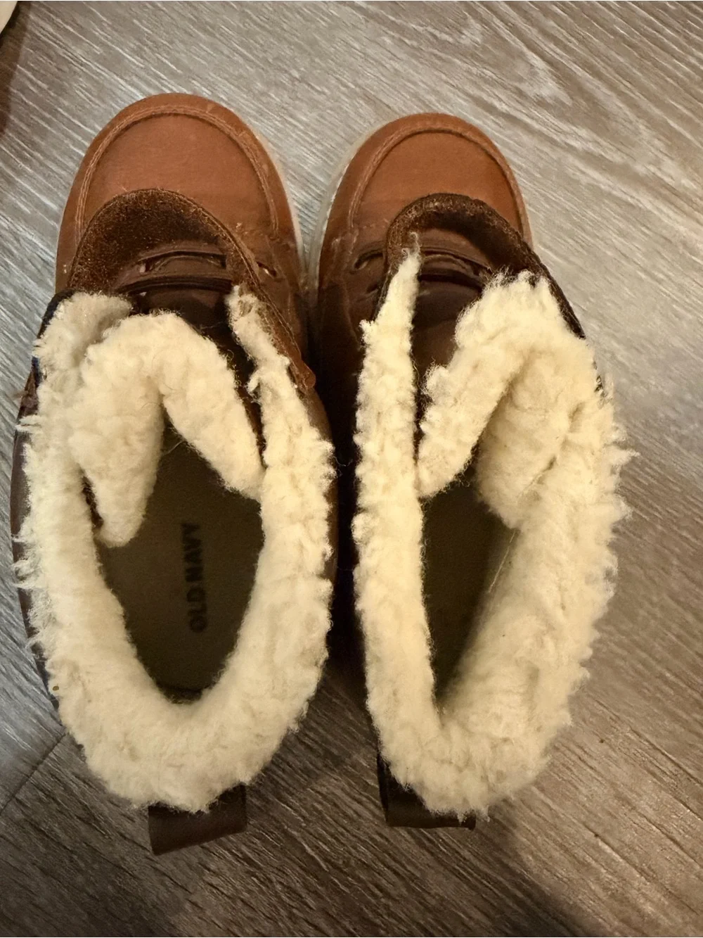 Old Navy Toddler Brown Cozy Fleece-Lined Winter Boots Size 10